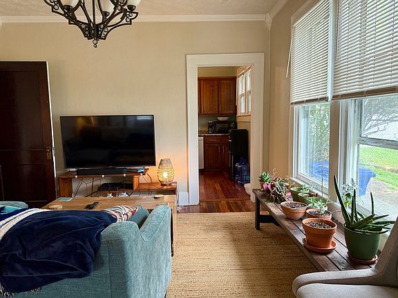 Living space flows into kitchen