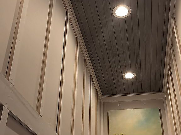 Board and batt stairwell 