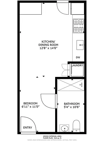 Floor plan Studio C