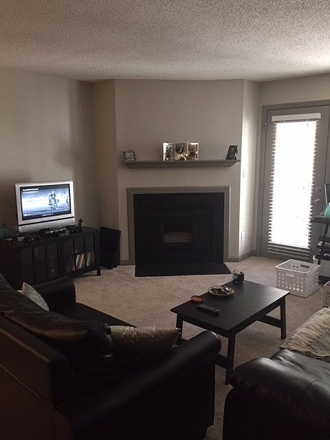 Living room with gas fireplace