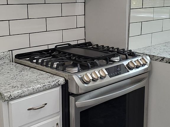 Brand new convection oven and hood.