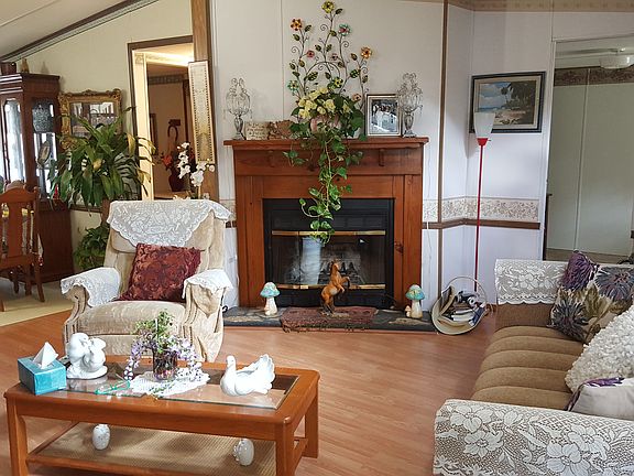 Living room with fireplace