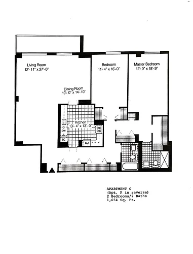 Floor plan 2 Bedroom (G/K)