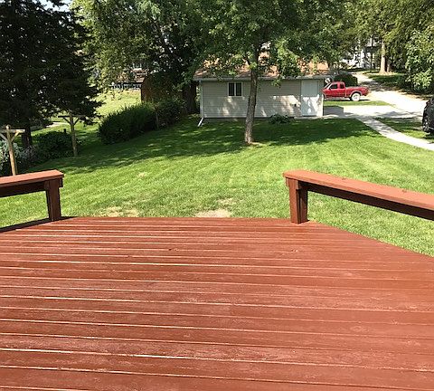 Deck with built in seating