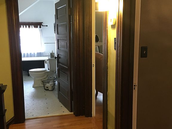 Hall looking into full bath