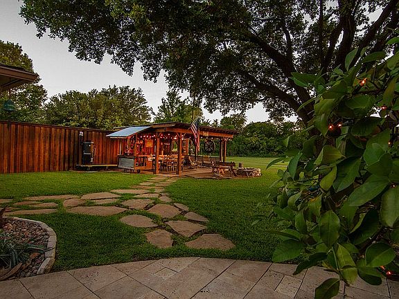 Two backyard patios