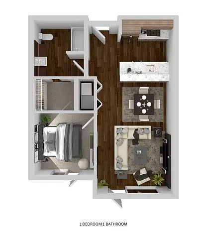 Floor plan 1 Bedroom 1 Bathroom