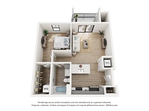 Floor plan One Bedroom