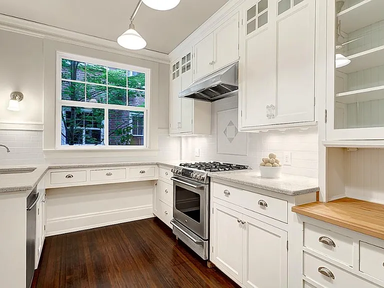 Spacious kitchen with stainless appliances