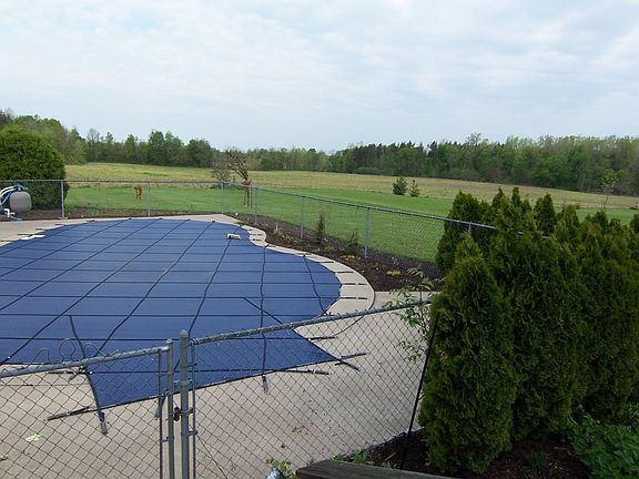 Inground pool with saftey cover