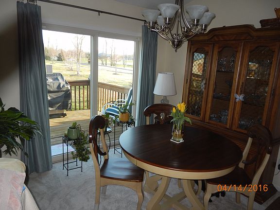 Dining area w/ view of park