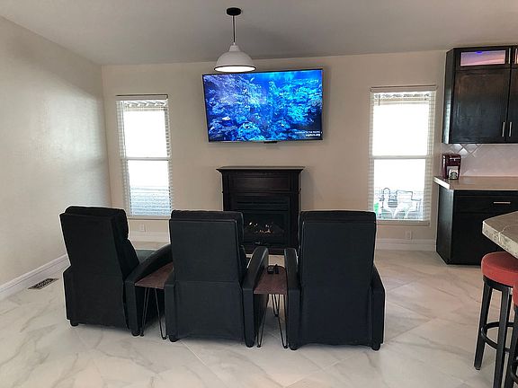 Living room fireplace