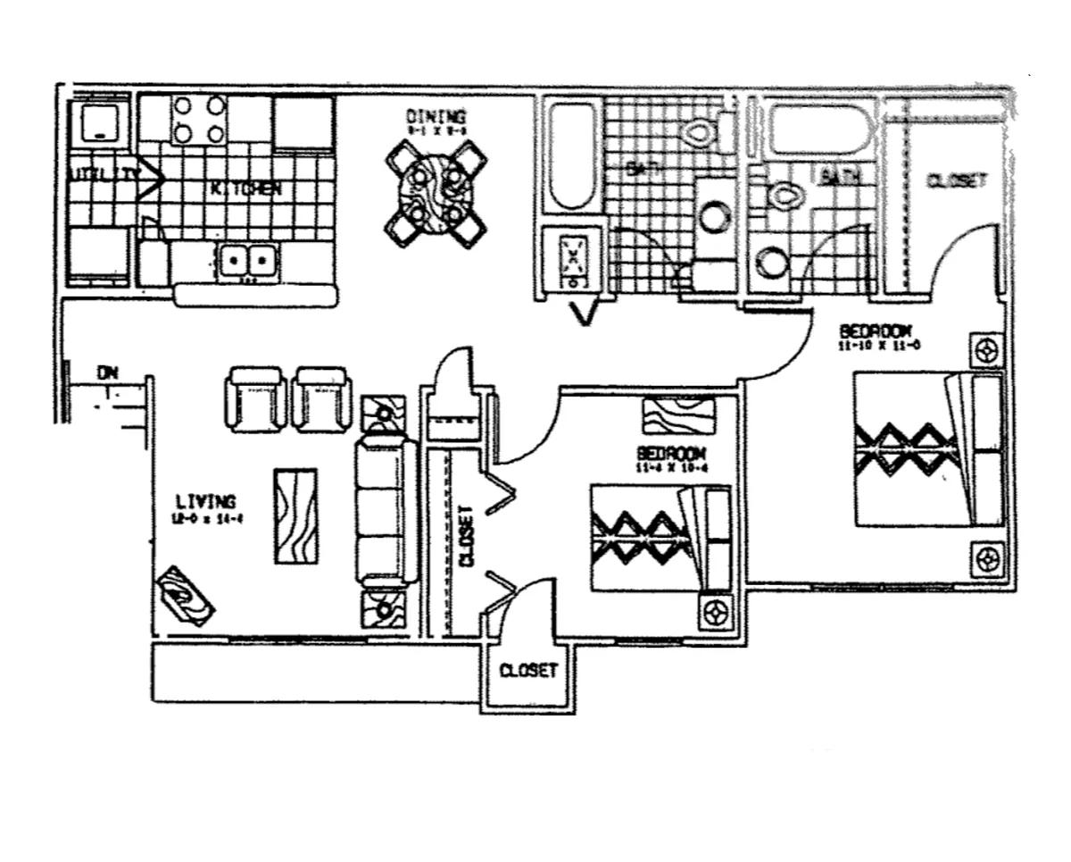 Floor plan Two Bedroom