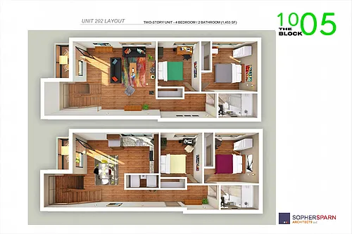 Floor plan 4 Bed 2 Bath