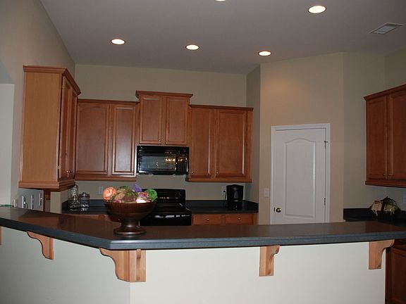 Maple cabinets and bartop - view from Dining Room