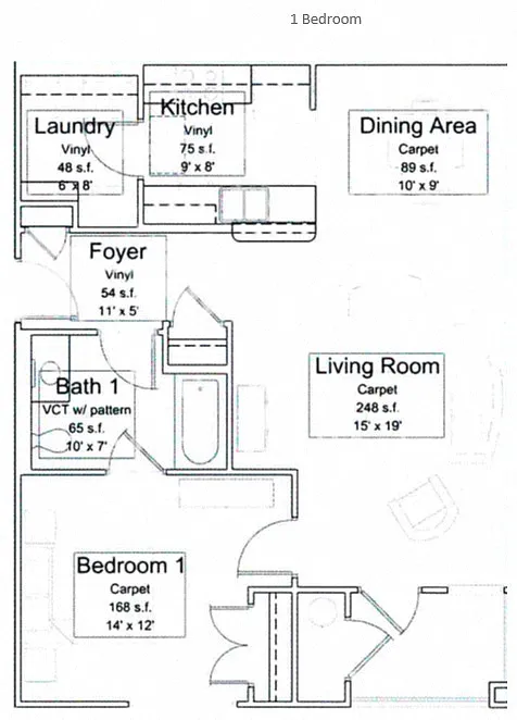 Floor plan One Bedroom