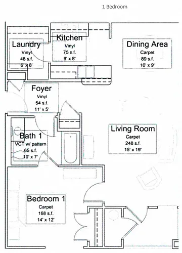 Floor plan One Bedroom