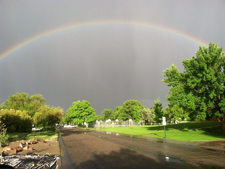 A view down the street 