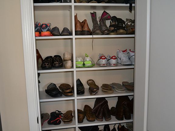 Shoe closet in master