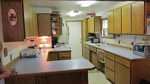 large galley style kitchen