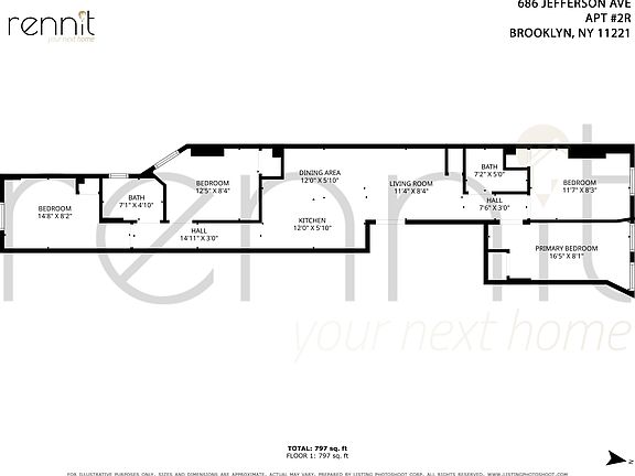 2nd image of 686 Jefferson Ave #2A