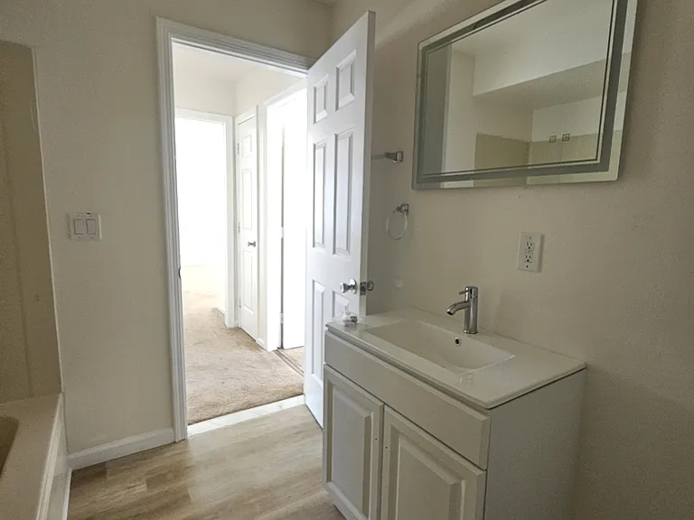 full Bath with new vanity, sink, LED Mirrors