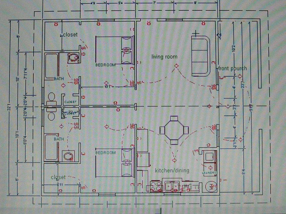 Floor plan showing the Kitchen/Livingroom