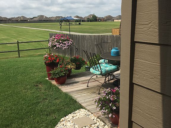 Peaceful patio, with view. 