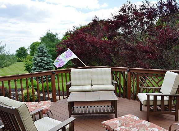 View From Trex-Style Deck with Low Level Lighting