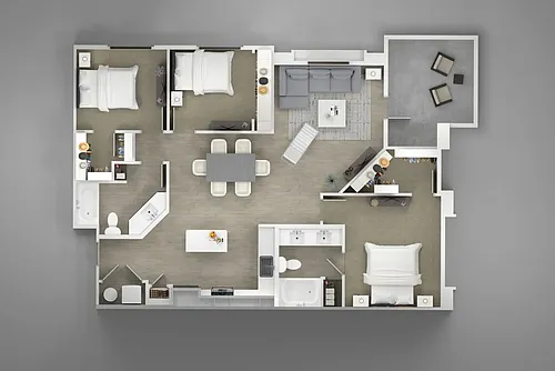 Floor plan 3 Bed/2 Bath