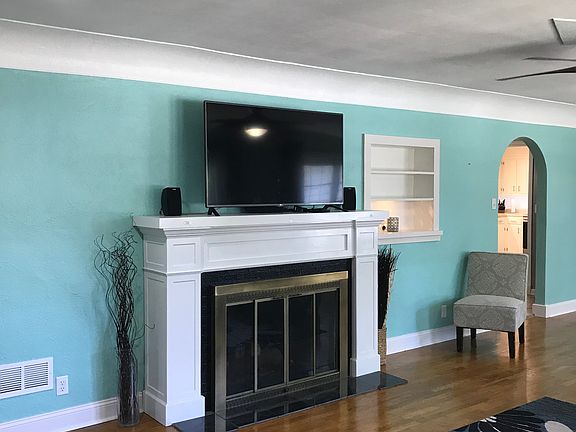 Living room fireplace