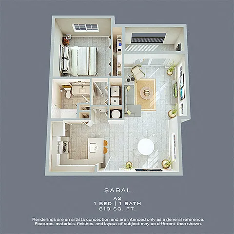 Floor plan A1B Sabal
