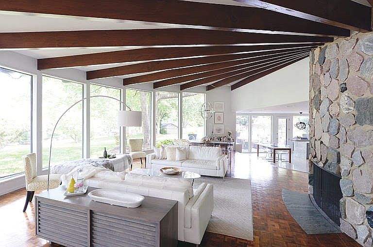 Living room + dining area