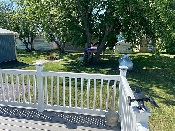 Backyard with patio and firp