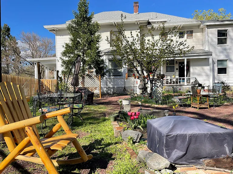 Backyard garden area