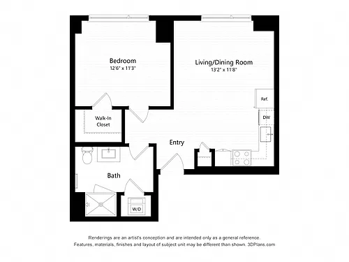 Floor plan A4 - One Bedroom