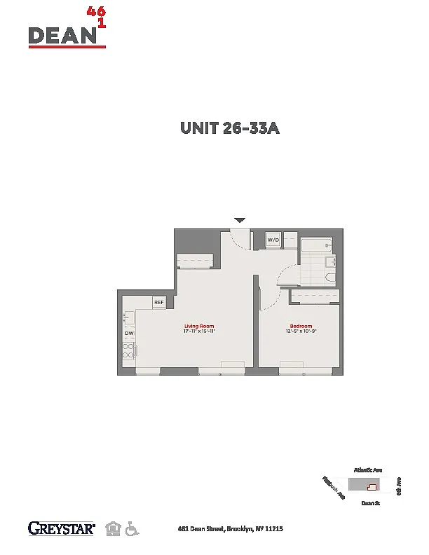 Floor plan 1 Bedroom / 1 Bathroom