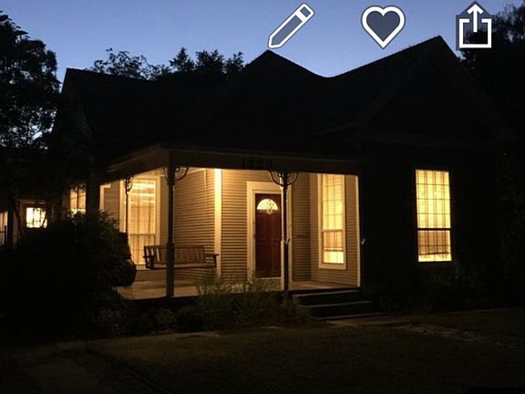 Nighttime front of house.