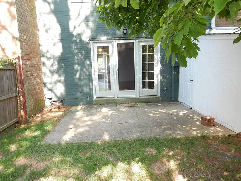 back yard from gate
