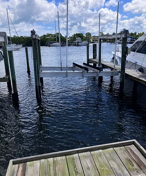 Deep water slip with room for a dock box - currently set up for a 26' Open Fisherman. Direct access to the ocean with no bridges, making boating a breeze, and just minutes from the St. Lucie Inlet.