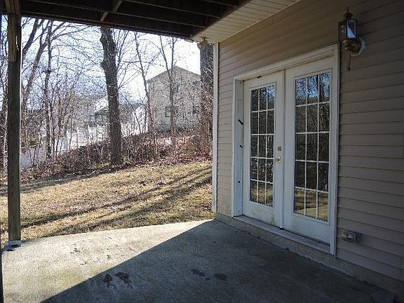 small patio off of the finished basement