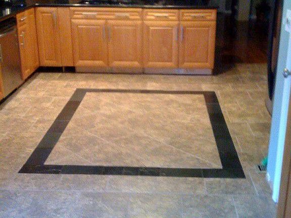 New 3-2009 Custom tile kitchen floor