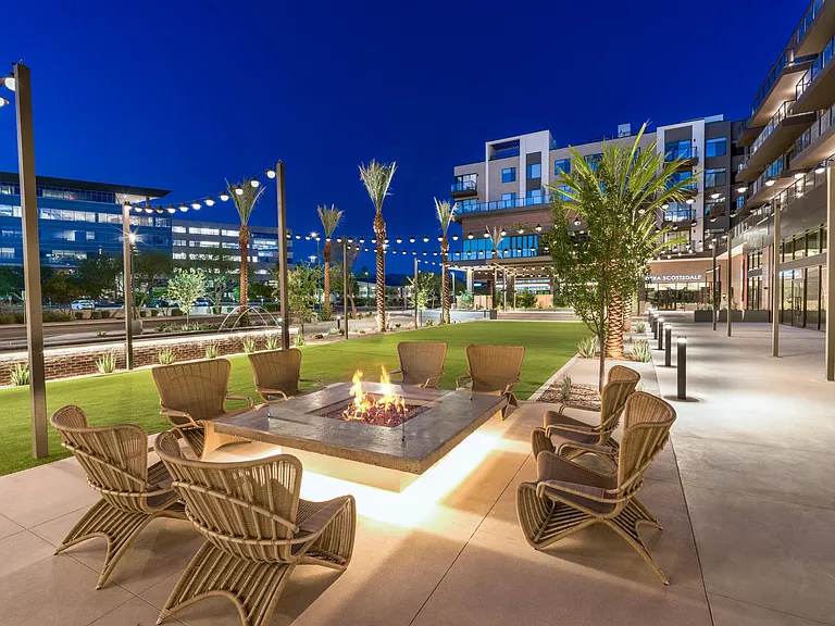 Unwind beneath the glow of string lights and the desert sky around our elegant outdoor firepit_ideal for relaxed evenings and meaningful conversations.
