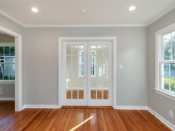 Here's that french door room again. The large opening is the Dining Room