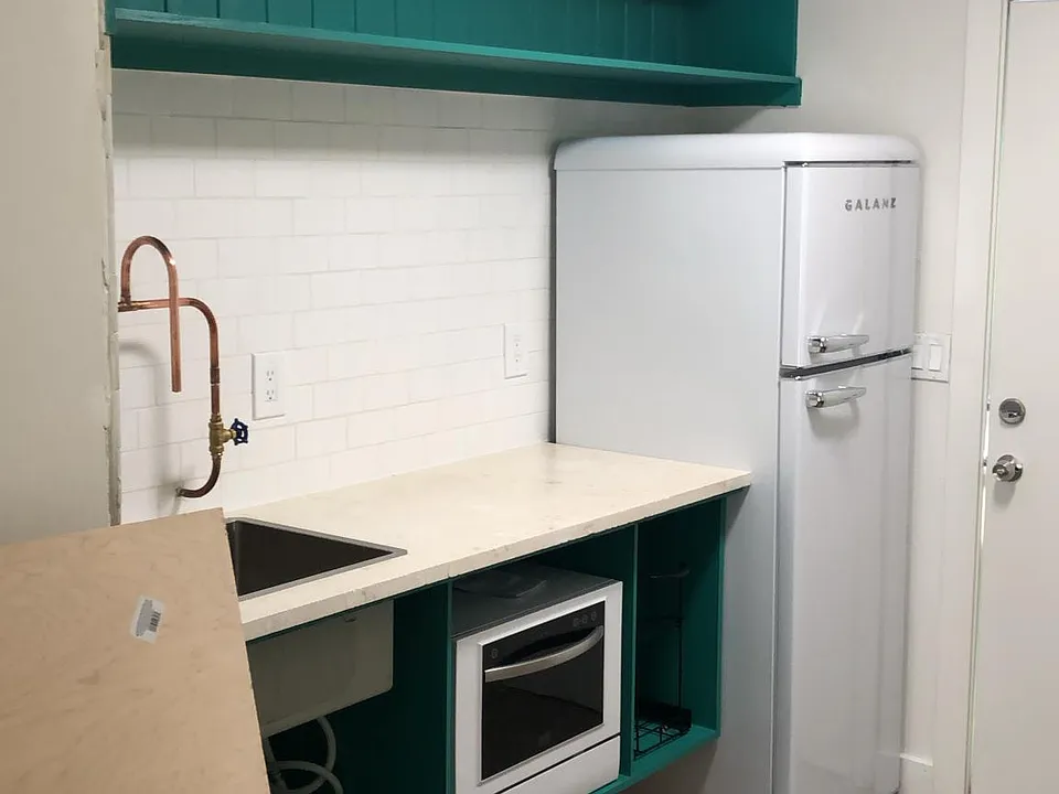 Cute retro fridge and mini dishwasher