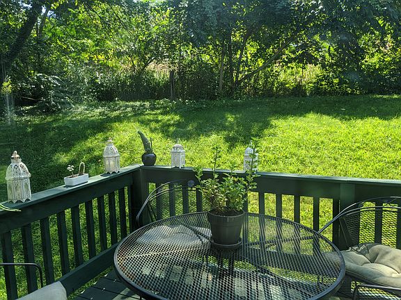 back porch accessed off dining area