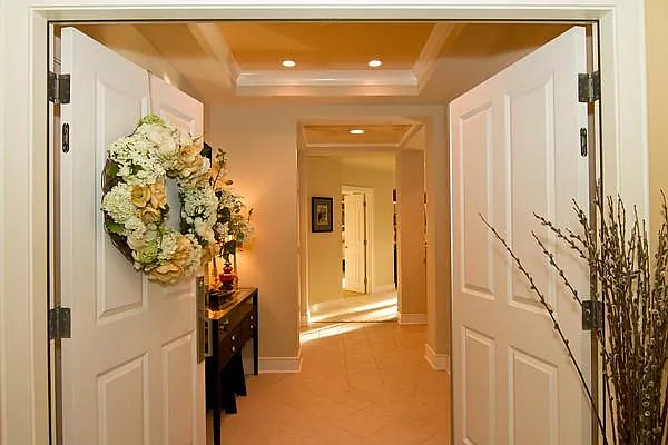 Double door entry to unit
