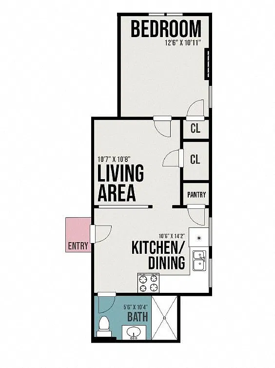 Floor plan Nu Burdick 1 bdrm