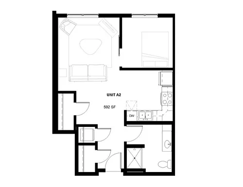 Floor plan Studio A2