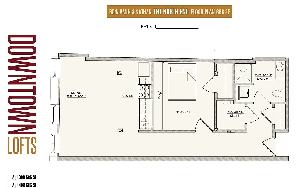 Floor plan Northend - Ben and Nate Building Income Restricted